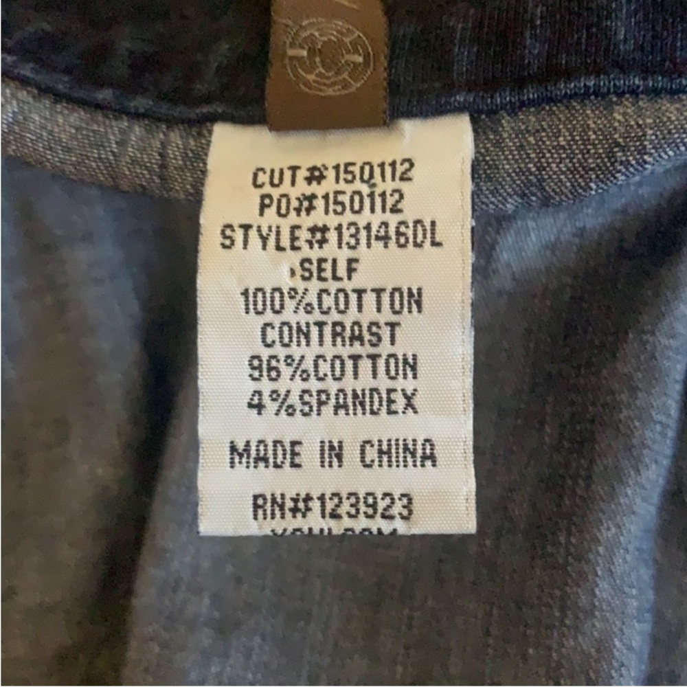 XCVI Denim Blue Women's Shacket - Picture 13 of 14